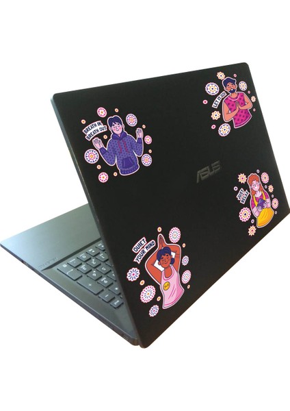 Meditasyon Etiket Seti / Laptop Notebook Kask Valiz Defter Sticker Seti