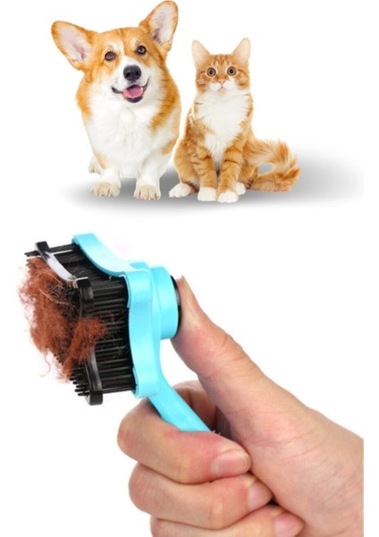 Evcil Hayvan Kedi Köpek Tüy Toplayıcı Otomatik Tuşlu Pet Tarak