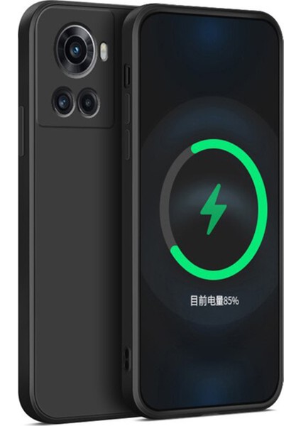 Oneplus 10R Matte Serisi Kamera Korumalı Silikon Tpu Kılıf - Siyah