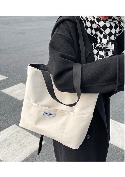 Çift Gözlü Kanvas Tote Bag (Yurt Dışından) modelleri