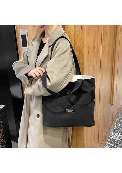 Çift Gözlü Kanvas Tote Bag (Yurt Dışından) fırsatları