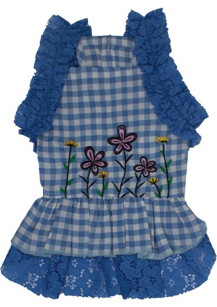 Baby Blue Spring Dress Bebe Mavi Bahar Elbise Kedi Köpek Elbisesi Kedi Köpek Kıyafeti fiyatları