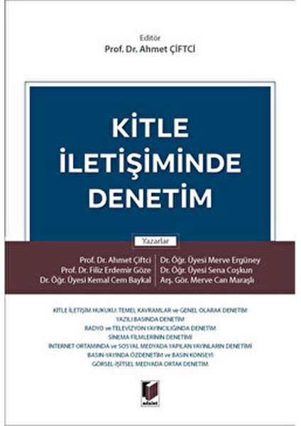 Kitle Iletişiminde Denetim - Ahmet Çiftci