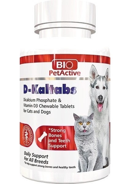D-Kaltabs Kedi ve Köpekler Için Kalsiyum Tablet 84 Tb