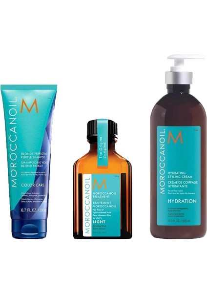 Color Care Sarı Saçlar Için Mor Şampuan + Bakım Yağı Ve Bakım Kremi