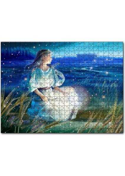 Altın Damarlı Lacivert Siyah Doku 1000 Parça Puzzle Yapboz Mdf (Ahşap)