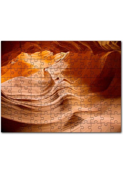 Kahverengi At Gözü Arkadan Yakın Çekim 120 Parça Puzzle Yapboz Mdf (Ahşap)