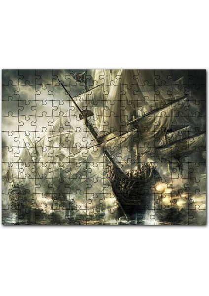 Kahverengi Beyaz Aşık Köpekler 120 Parça Puzzle Yapboz Mdf (Ahşap)