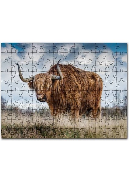 Yemyeşil Çayırdaki Yalnız Ağaç ve Güneş Işıkları 255 Parça Puzzle Yapboz Mdf (Ahşap)