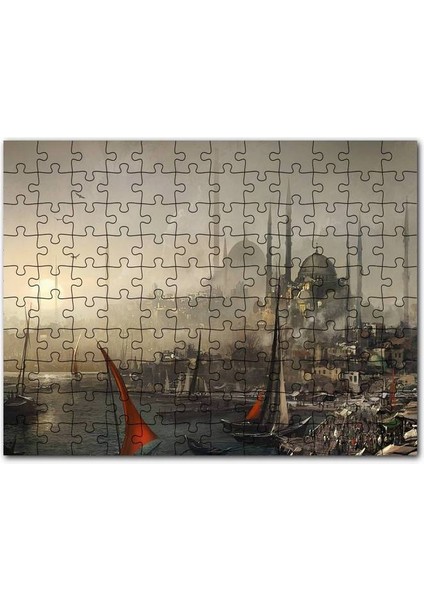 Antropolojik Eski Dünya Haritası 500 Parça Puzzle Yapboz Mdf (Ahşap)