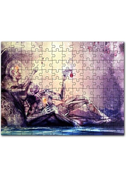 Yılbaşı Hediyelerini Teslim Eden Minik Elfler 1000 Parça Puzzle Yapboz Mdf (Ahşap)