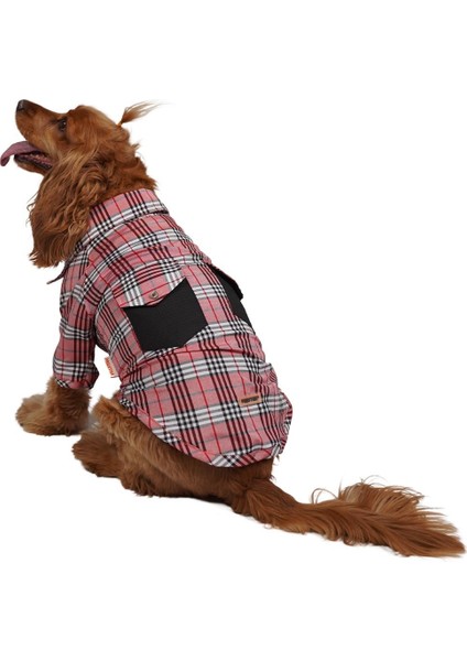 Red Plaid Kırmızı Ekose Kedi Köpek Gömleği Kedi Köpek Kıyafeti