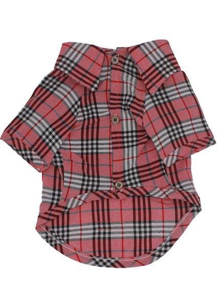 Red Plaid Kırmızı Ekose Kedi Köpek Gömleği Kedi Köpek Kıyafeti