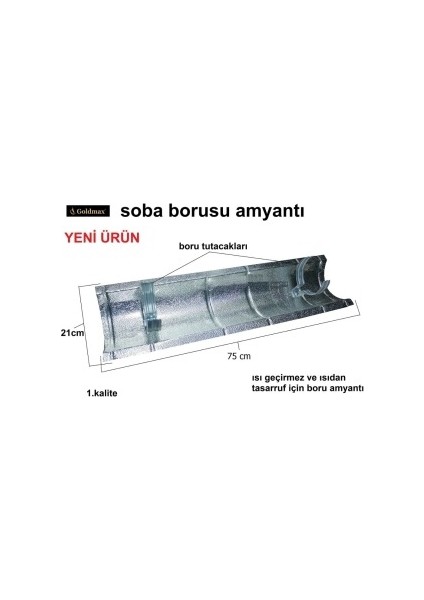 Isıkes, Soba Borusu Için Tavan Isı Koruyucu 75CM