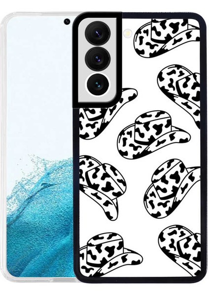 Samsung Galaxy S22 Plus Kapak Kamera Korumalı Şapka Desenli Ultra Ince Silikon Kılıf