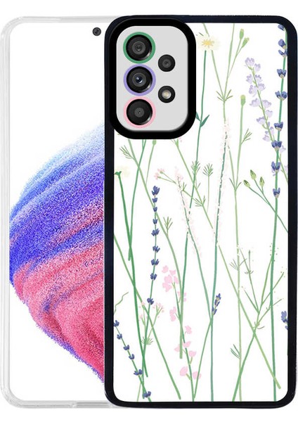 Samsung Galaxy A13 Kapak Kamera Korumalı Çiçek Desenli Ultra Ince Silikon Kılıf