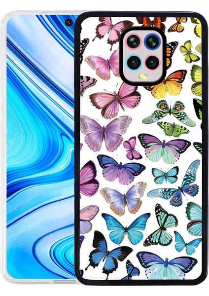 Xiaomi Redmi Note 9 Pro Kapak Kamera Korumalı Kelebek Desenli Ultra Ince Silikon Kılıf
