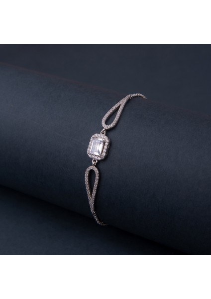 Zirkon Taşlı Baget Model Gümüş Bileklik fiyatları