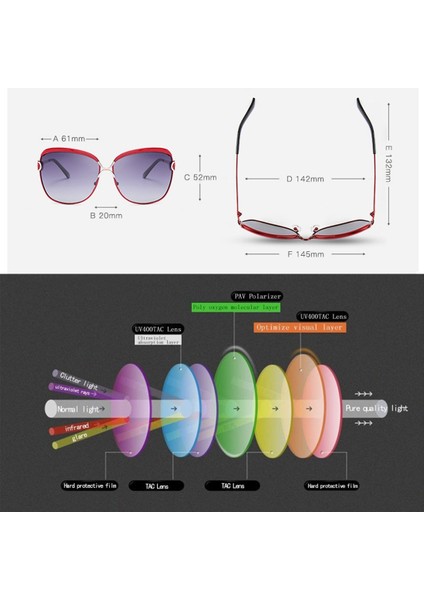 Hdcrafter E016 Uv Koruma Polarize Güneş Gözlüğü Kırmızı (Yurt Dışından) fırsatları