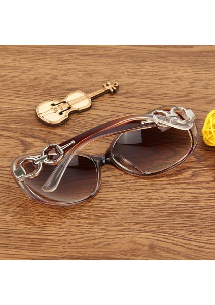 Retro UV400 Uv Koruma Pc Frame Ac Lens Güneş Gözlüğü Coffee (Yurt Dışından)