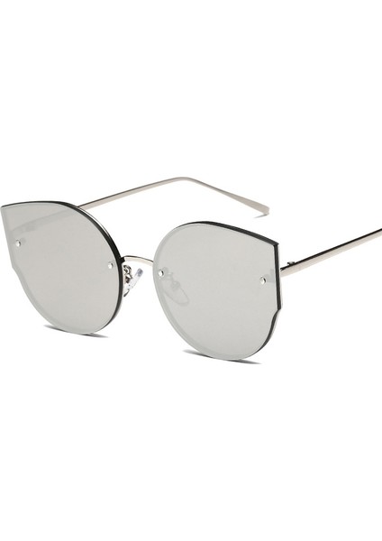 Rimless Düz Lensler Metal Çerçeve UV400 Kadınlar Için Güneş Gözlüğü Style2 (Yurt Dışından)