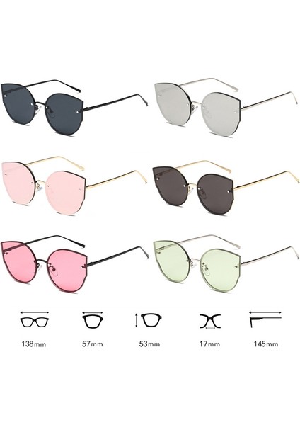 Rimless Düz Lensler Metal Çerçeve UV400 Kadınlar Için Güneş Gözlüğü Style2 (Yurt Dışından) fiyatları