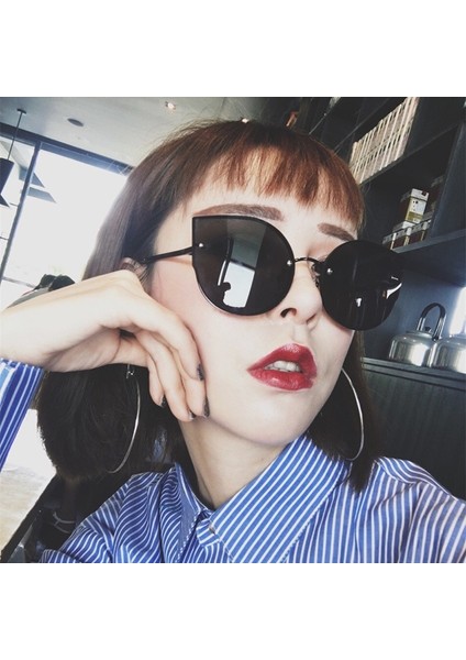 Rimless Düz Lensler Metal Çerçeve UV400 Kadınlar Için Güneş Gözlüğü Style2 (Yurt Dışından) modelleri