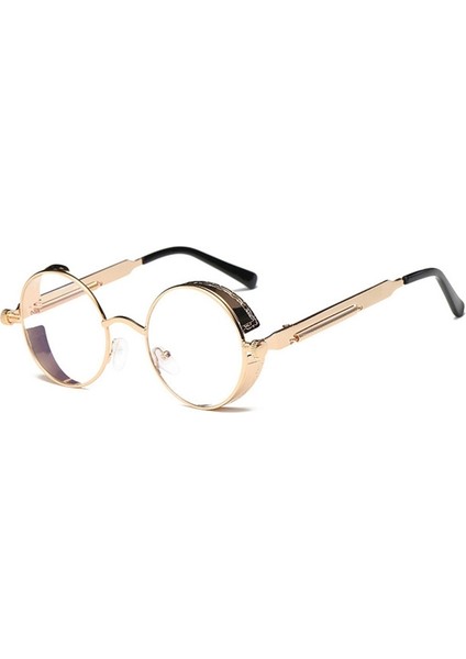 Metal Yuvarlak Çerçeve Steampunk Retro Güneş Gözlüğü Erkekler Kadınlar 14 (Yurt Dışından)