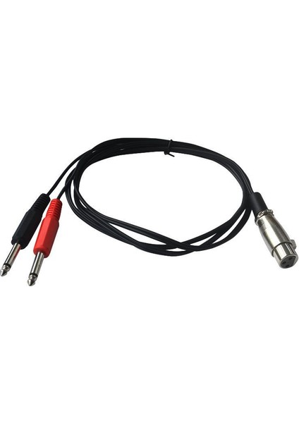 Mavi Ay Bilişim 3-Pin Xlr Dişi Çift 1/4 ''6.35MM Mono Erkek Trs Y Ses Kablosu - 3metre