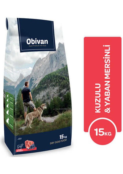 Kuzu Etli ve Yaban Mersinli Köpek Maması 15 kg