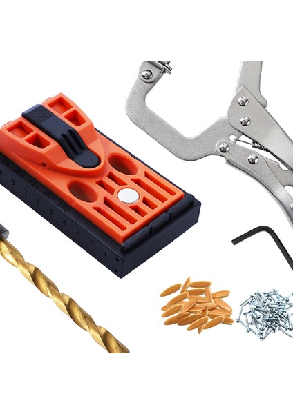Doweling Jig Doğrama Deliği Matkap Kılavuzu Hassas Aksesuar Paketi C (Yurt Dışından)