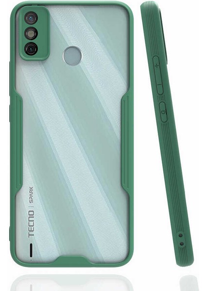 Tecno Spark 6 Go Kılıf Kamera Korumalı Colorful Kapak - Yeşil