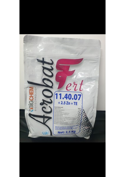 Fert 11.40.07+2.5 Zn+Te Yaprak ve Damlama Sulamagübresi 2,5 kg