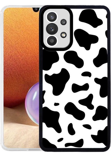 Samsung Galaxy A32 Kapak Kamera Korumalı Inek Desenli Ultra Ince Silikon Kılıf