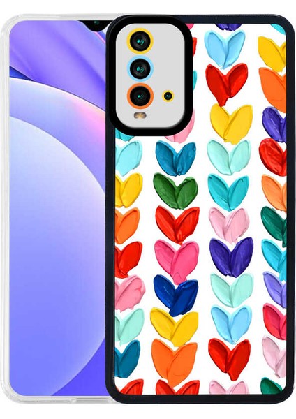 Xiaomi Redmi Note 9 4g Kapak Kamera Korumalı Kalp Desenli Ultra Ince Silikon Kılıf
