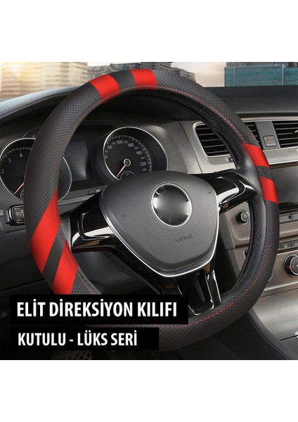Elit Direksiyon Kılıfı Kırmızı Kutulu - Geçme