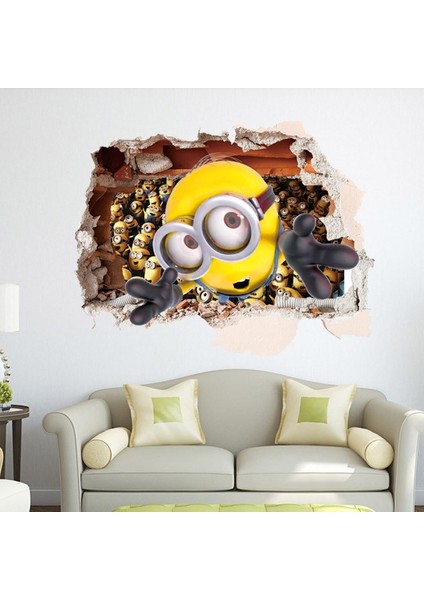 Çocuk Odası Duvar Dekoru Minions Minyonlar Çılgın Hırsız Duvar Sticker