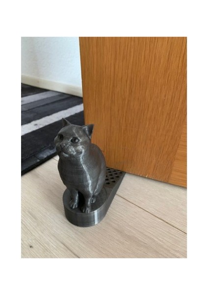 İşbilen Teknoloji Kedi Dekoratif Kapı Tutma Aparatı, Kedi Şeklinde Kapı Stoperi