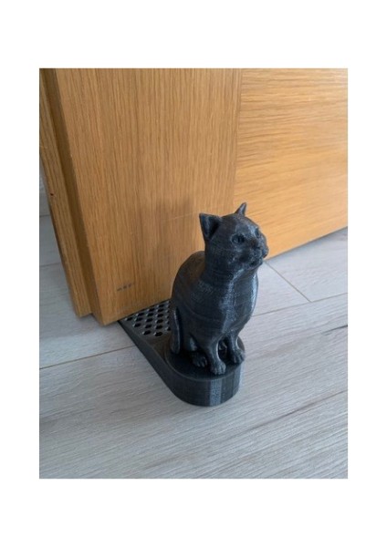 İşbilen Teknoloji Kedi Dekoratif Kapı Tutma Aparatı, Kedi Şeklinde Kapı Stoperi