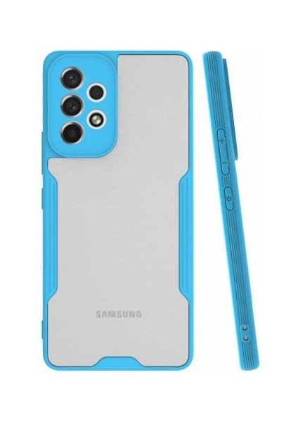 Samsung Galaxy A33 Kılıf Silikon Kamera Korumalı Parfe + Temperli Cam