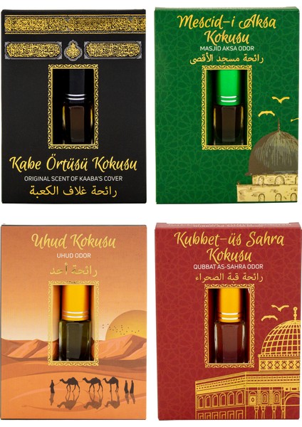Kabe Örtüsü Kokusu Mescidi Aksa Kokusu Uhud Kokusu Ve Kubbetül Sahra Kokusu Alkolsüz Esans 3ml