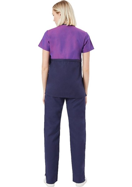 Mor Lacivert Çapraz Biyeli Medikal Takım fiyatları