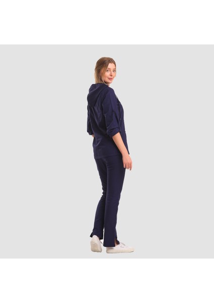 Violet Kapşonlu Medikal Takım-Lacivert fiyatları