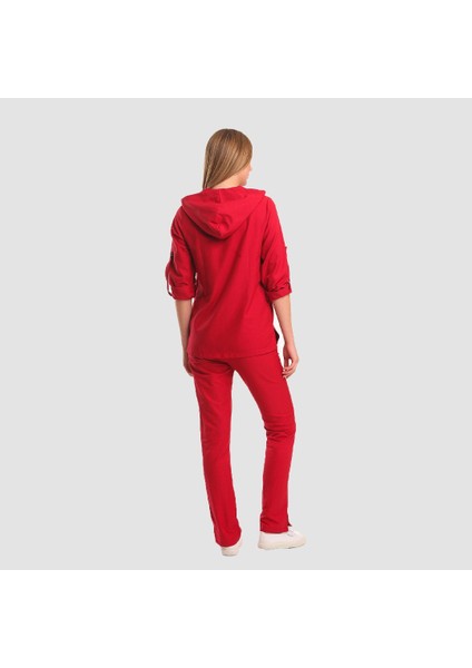 Violet Kapşonlu Medikal Takım-Kırmızı modelleri