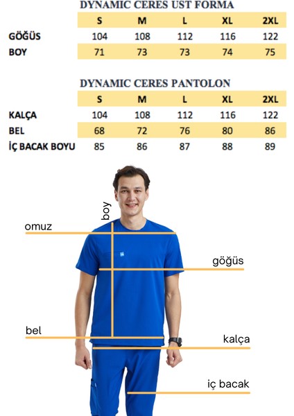 Ceres Cerrahi Üniforma – Erkek, Royal Mavi indirimleri