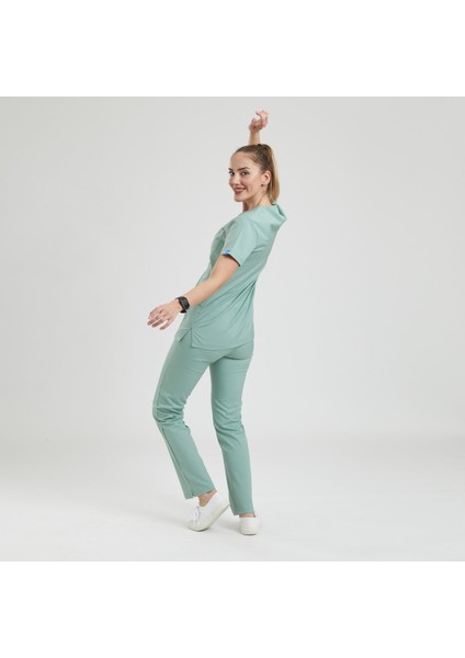 Doktor, Hemşire Forması Üst– Kadın, Mint Yeşil modelleri