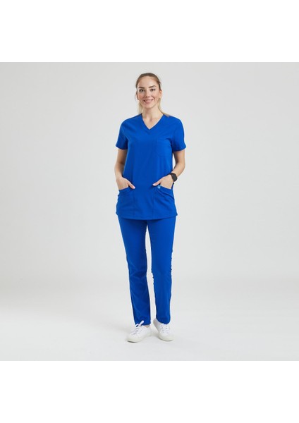 Doktor, Hemşire Forması Üst– Kadın, Royal Mavi modelleri