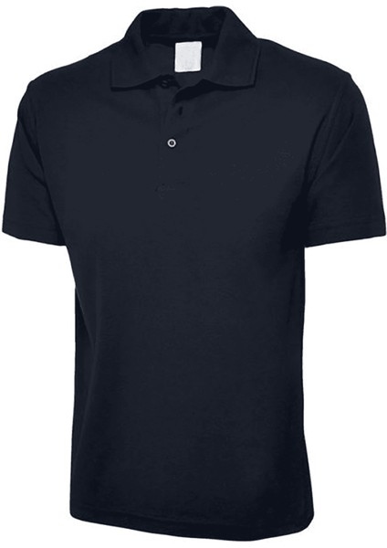 Pamuklu Polo Tişört, Hemşire Tişörtü - Unisex, Siyah