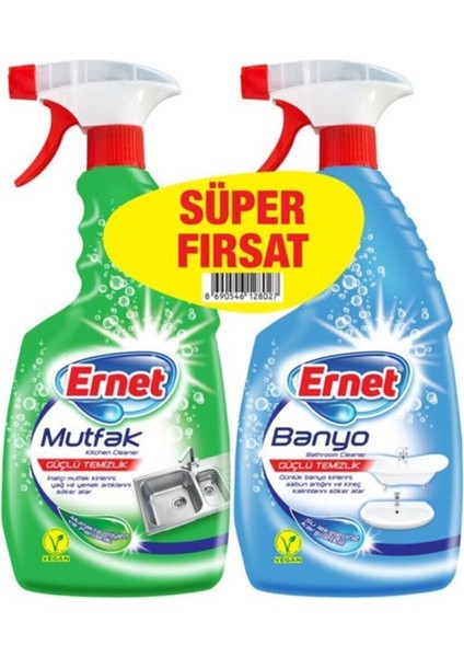 Mutfak + Banyo Temizleyici Spreyli 750 ml