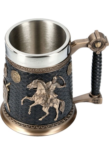 3D Savaş Atı Kupa Büyük Kapasiteli Tankard Savaşçı Bira Kupaları Su Kahve Fincanları Hediye(Yurt Dışından)